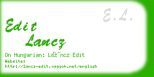 edit lancz business card